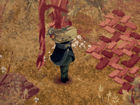 mooncatgames sad watermelon the garden path GIF