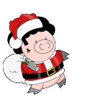 Merry Christmas Sticker by Afro Pig