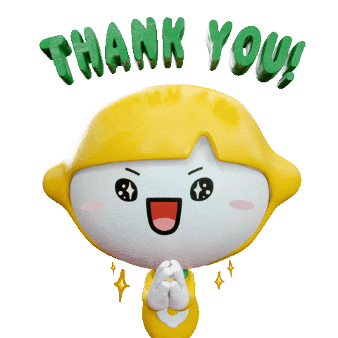 3D Thank You Sticker