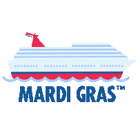 Mardi Gras Love Sticker by Carnival Cruise Line