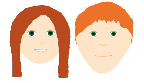 Happy Red Hair Sticker