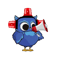 Owl Listen Sticker by BigBrains