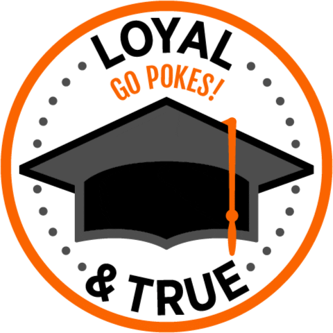 Orange And Black Cowboys Sticker by Oklahoma State University