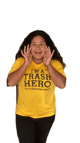 No Way Wow Sticker by Trash Hero World