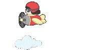 Girl Flying Sticker