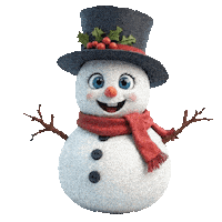 Boys Girls Snowman Sticker