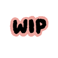 severedghost pink text work progress Sticker