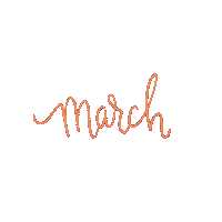 elanacamillecreates spring lettering march month Sticker