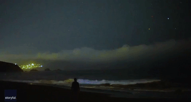 Bioluminescent Waves Provide Stunning Sight for Beachgoers Near San Francisco