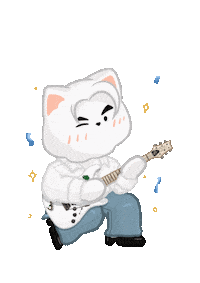 JulieAite guitar samoyed mile mumu Sticker