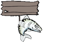 EauLarge poisson pancarte eau large Sticker