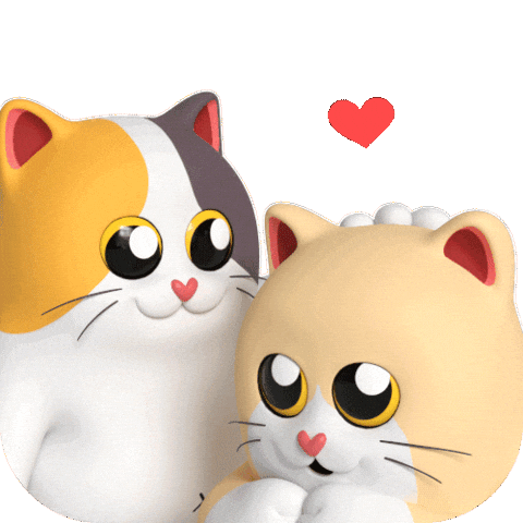 Head-Pat Cat Sticker by Liberty Cats Emojis