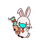 Coelho Protegido Sticker by Estúdio Amei