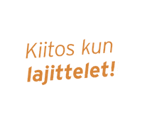KiitosKunLajittelet recycle recycling speech bubble roska Sticker