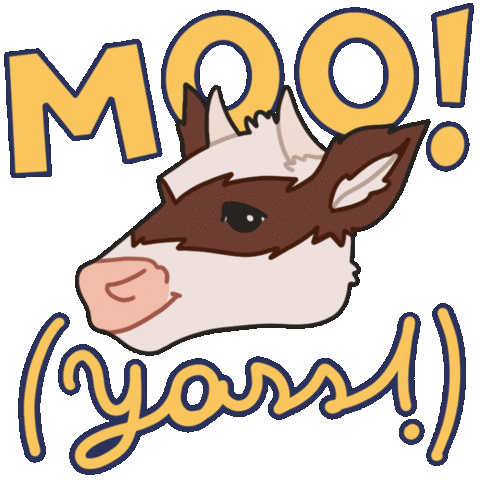 Happy Cow Sticker by cosmiccowzine