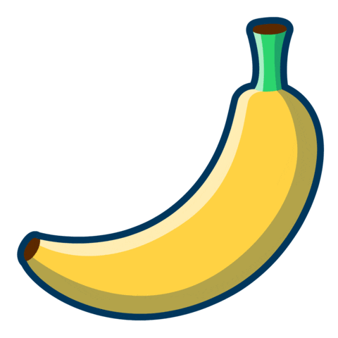 Fruit Banana Sticker by flaschenpost.de
