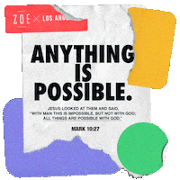 Anything Is Possible Sunday Sticker by ZOE Church LA