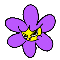 Angry Flower Sticker by Nikoteenie
