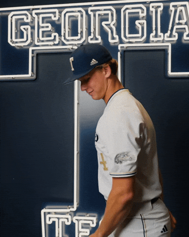 Georgia Tech Baseball GIF by Georgia Tech Yellow Jackets