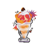 demetresofficial ice cream strawberry desserts sundae Sticker