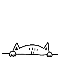 cat hiding Sticker by MAJASBOK