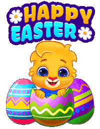 Easter Eggs Gift Sticker by Lucas and Friends by RV AppStudios