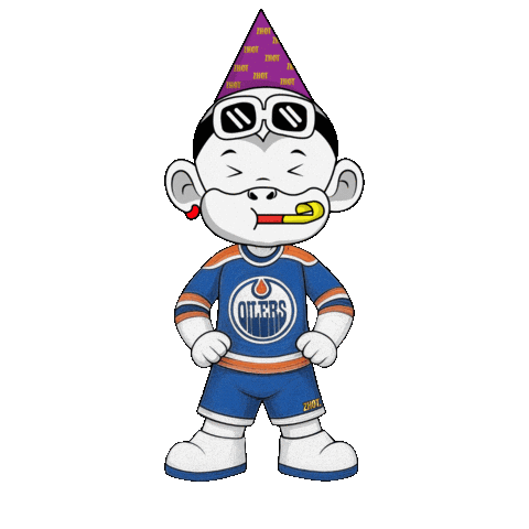 Go Oilers Go Sticker by Zhot Shop