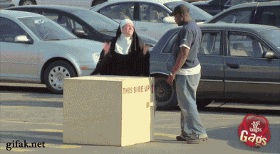 nun pranked GIF