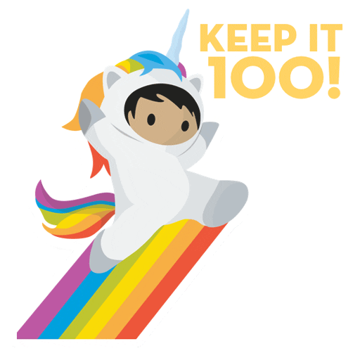 unicorn keep it 100 Sticker by Salesforce Events & Dreamforce