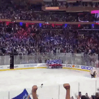 Fans Cheer New York Rangers' Win At MSG