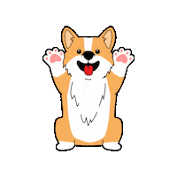 Cute Corgi Sticker by Petique, Inc.