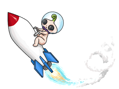 Floating To The Moon Sticker