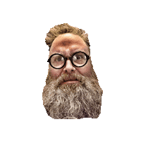 Angry Glasses Sticker