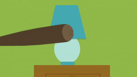 lamp breaking GIF by South Park 