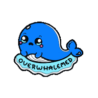 Whale Overwhelm Sticker by Innabox