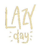 Lettering Lazy Day Sticker