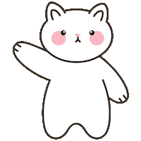 Cat Waving Sticker