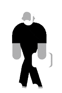 Stick Figure Hair Sticker