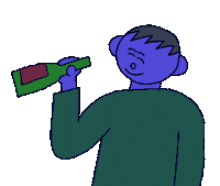 drunk beer Sticker by Mekamee