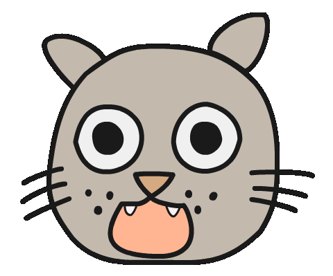 Shocked Cat Sticker by Thank You Coffee