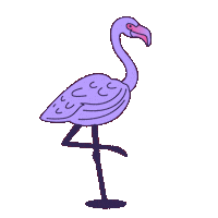 Snack Flamingo Sticker by Made in the Pile