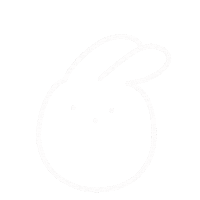 lapinsine white bunny rabbit minimal Sticker