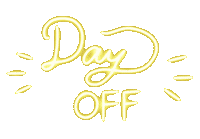 yuruneon happy holiday yellow neon Sticker