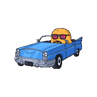 Road Trip Joyride Sticker by Sad Nuggie