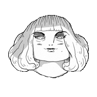 artyojimbe girl hair dark doodle Sticker
