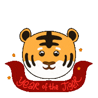 Chinese Tiger Sticker by Demic