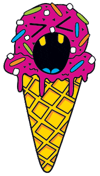 Scared Ice Cream Sticker by Carawrrr