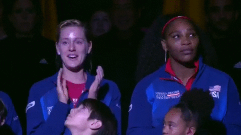 fedcup giphyupload crying clap usa GIF