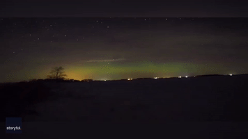 Northern Lights Illuminate Minnesota Night Sky