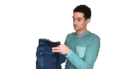 Pants Folding Sticker by Matt Tolbert